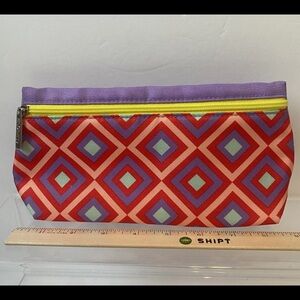 NEW Clinique Cosmetic Bag Purple Diamond Toiletry Travel Case Makeup